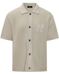 Represent - Overhemden ,Perforated Knit Short Sleeve Shirt - Lyst