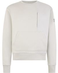 Herno - Hoodies & Sweatvesten ,Wit ,Katoen Cotton Crew Neck Sweatshirt - Lyst