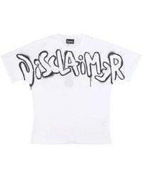 DISCLAIMER - Großes logo tee weiß streetwear - Lyst