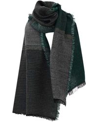 Kocca - Accessoires ,Groen ,Wol Gerafeld Randen Multi-Gekleurde Sjaal - Lyst
