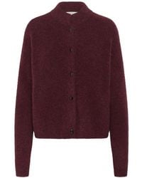 Gestuz - Truien & Vesten ,Rood ,Wol Bordeaux Kort Vest Jas - Lyst