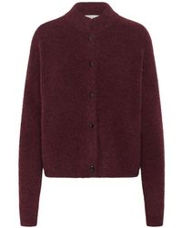 Gestuz - Truien & Vesten ,Rood ,Wol Bordeaux Kort Vest Jas - Lyst