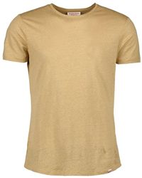 Orlebar Brown - Kurzarm leinen t-shirt - Lyst