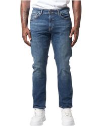 HUGO - Slim Fit Blauwe Jeans Met Normale Taille - Lyst