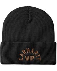 Carhartt - Accessoires ,Zwart ,Katoen Arch Script Beanie - Lyst
