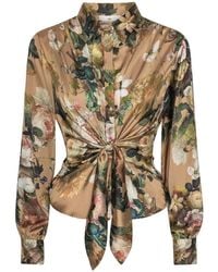 Karmamia - Elegante Bluse Mit Knotendetail - Lyst