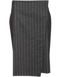 Loulou de Saison - Rokken ,Grijs ,Wol Mason Wrap Skirt - Lyst