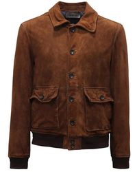The Jack Leathers - Ottawa Burned Suede Padded Jacket - Lyst