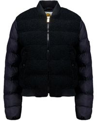 Ciesse Piumini - Jassen ,Zwart ,Zwarte Geribbelde Kraag Bomberjack - Lyst