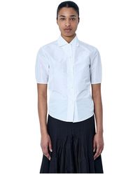Jil Sander - Short Sleeve Cotton Poplin Shirt - Lyst