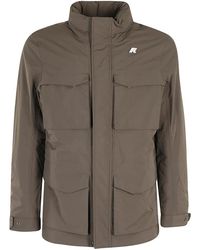 K-Way - Jassen ,Bruin ,Nylon Manphy Warm Ottoman Jas - Lyst