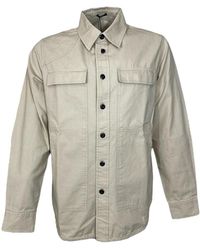 Denham - Overhemden ,Katoen Gestructureerde Overshirt Jas - Lyst