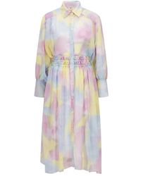 HUGO - Kleedjes ,Veelkleurig ,Polyester Bloemen Overhemdjurk Met Elastische Taille - Lyst