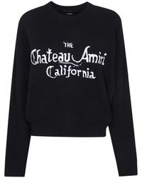 Amiri - Truien & Vesten ,Zwart ,Round-Neck Truien - Lyst