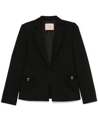 Twinset - Jassen ,Zwart ,Nylon Elegante Zwarte Milano Blazer - Lyst