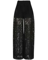 Zimmermann - Broeken ,Zwart ,Katoen Lace Broek Met Riem - Lyst