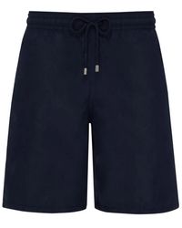 Vilebrequin - Badmode ,Blauw ,Lange Solide Zwembroek Voor - Lyst