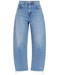 FRAME - The Bubble Crop Jeans - Lyst