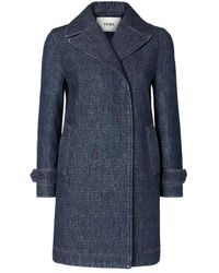 Fendi - Jassen ,Blauw ,Denim Quilted Ff Denim Jacket - Lyst