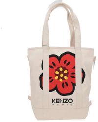 KENZO - Borsa tote in canvas boke flower - Lyst