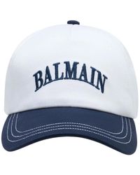 Balmain - Accessoires ,Veelkleurig ,Katoen Tweekleurige Katoenen Pet - Lyst