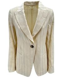 Kiltie - Ivoor Blazer Jas Barrette Stof Slim Fit - Lyst