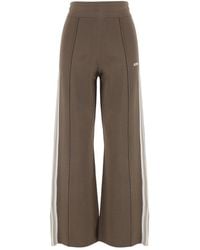 Autry - Broeken ,Bruin ,Nylon Viscose-Blend Broek Met Logo - Lyst