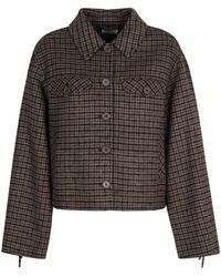 P.A.R.O.S.H. - Jassen ,Bruin ,Wol Fringe Jack Met Traditionele Kraag - Lyst