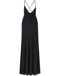 Pinko - Kleedjes ,Zwart ,Polyester Farro Maxi Jurk - Lyst