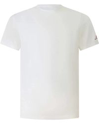 Peuterey - Tops ,Wit ,Katoen T-Shirt Met Piqué Textuur - Lyst