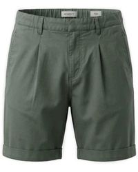 40weft - Korte Broeken ,Groen ,Katoen 2155 Diagonal W893T Bermuda Shorts - Lyst