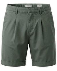 40weft - Korte Broeken ,Groen ,Katoen 2155 Diagonal W893T Bermuda Shorts - Lyst