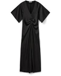 Sofie Schnoor - Elegante Zwarte Jurk Met Gerimpelde Details - Lyst