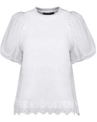Simone Rocha - Tulle Overlay Puff Sleeve T-Shirt - Lyst