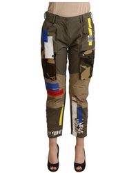 Dolce & Gabbana - Pantalón cargo militar verde de algodón - Lyst