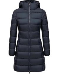 Moncler - Jassen ,Blauw ,Leer Gie Long Down Jacket - Lyst