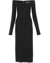 Dion Lee - Schwarzes Crepe Lady Off-Shoulder Kleid - Lyst