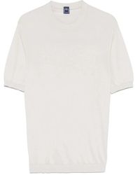 Fedeli - Beiger Baumwoll-Pullover Mit Rundhalsausschnitt - Lyst