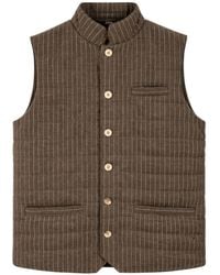 Stenströms - Jassen ,Bruin ,Wol Gestreept Vest Van Wol En Polyester - Lyst