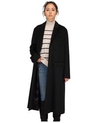 Aspesi - Truien & Vesten ,Zwart ,Kasjmier Cashmere Trapeze Jas - Lyst