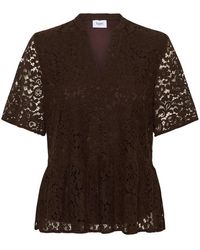 Saint Tropez - Overhemden ,Bruin ,Katoen Zanna Sz Blouse - Lyst