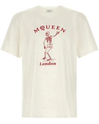McQueen - Skeleton Print T-Shirt - Lyst