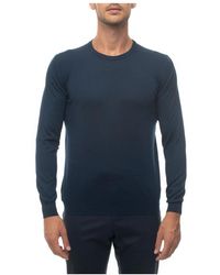 Kiton - Round-neck pullover Azul - Lyst