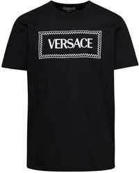 Versace - Geborduurd '90S Vintage Logo T-Shirt - Lyst