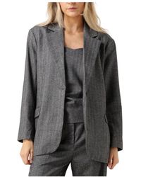 Second Female - Jassen ,Grijs ,Wol Waleria Blazer - Lyst