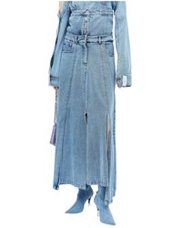 ROKH - Rokken ,Blauw ,Katoen Skirts - Lyst