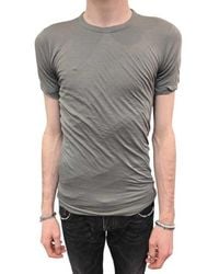 Rick Owens - Tops ,Grijs ,Katoen Double T-Shirt - Lyst