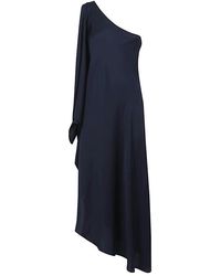 Silk95five - Kleedjes ,Blauw ,Ritz Silk Kaftan Jurk - Lyst