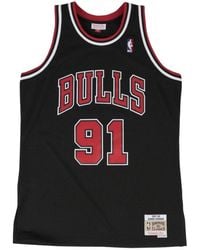 Mitchell & Ness - Fitness ,Zwart ,Polyester Chicago Bulls Rodman Swingman Jersey - Lyst