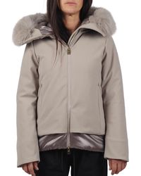 People Of Shibuya - Winterjas Met Bont Capuchon - Lyst